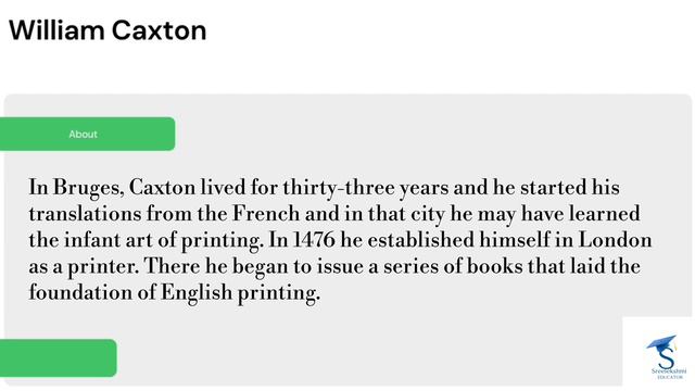 William Caxton; SET English: Module 2 - Early Renaissance in England смотреть онлайн