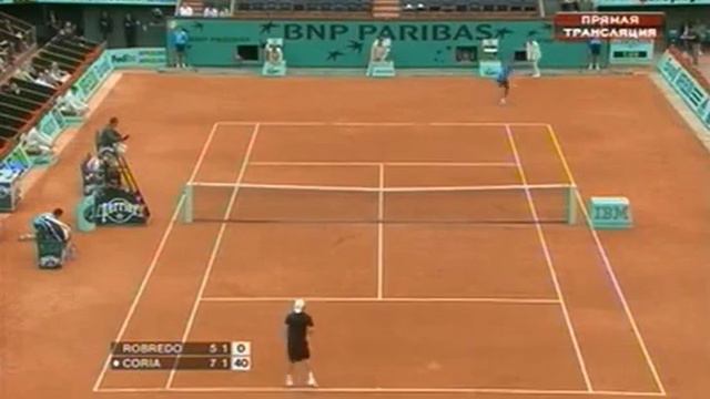 T Robredo G Coria RG 2008 R1 смотреть онлайн