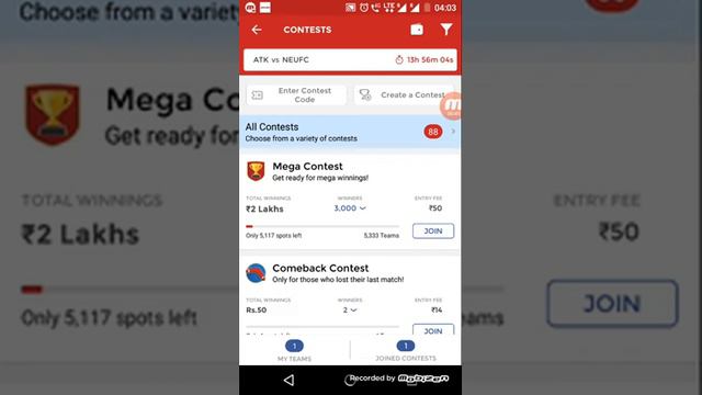 ATK Vs NEUFC Football Team (04/10/18)