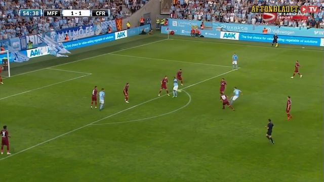 Arnór Ingvi Traustason Goal Against CFR Cluj - Malmö FF Vs CFR Cluj 1-1 (2-1)