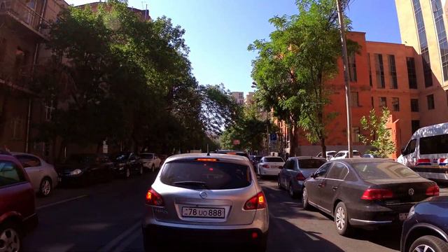 Driving In Yerevan At The Morning. 4K 60fps