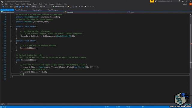 2. Создание фона игры (4. Уничтожение объектов) смотреть онлайн