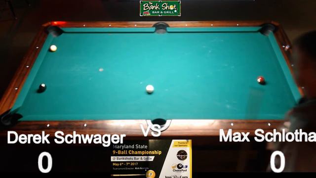 Max Schlothauer Vs. Derek Schwager - Maryland 9-ball Championship