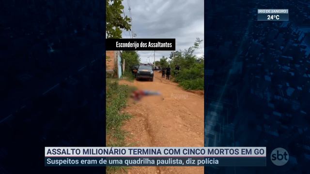 Assalto Milionário Termina Com Cinco Mortos Em Goiás | SBT Brasil (28/11/22)