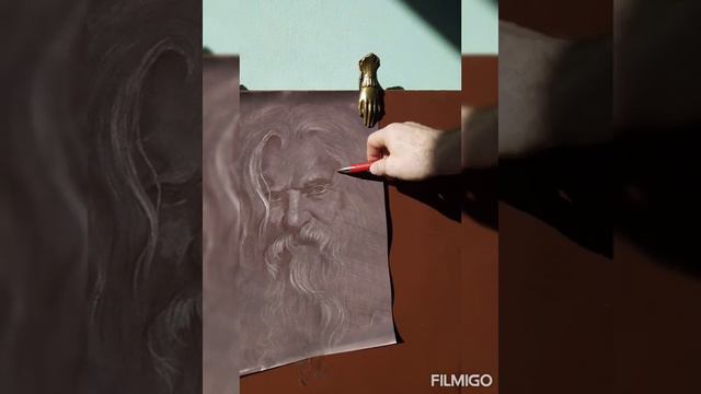 Соусом и сепией портрет рисую . Порфирий Иванов его образ. смотреть онлайн