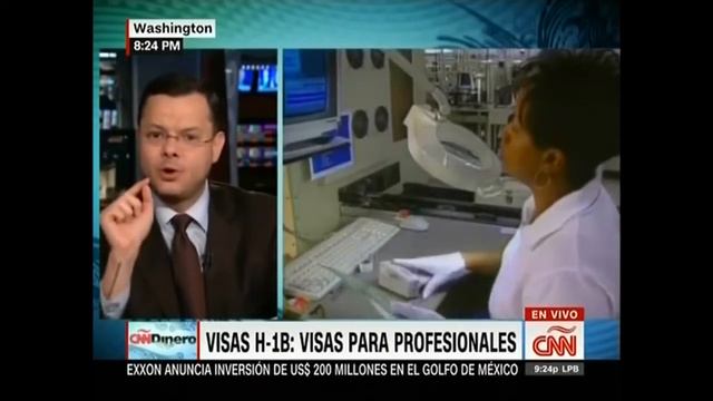 Juan Carlos Hidalgo defiende las visas H-1B en CNN Dinero смотреть онлайн