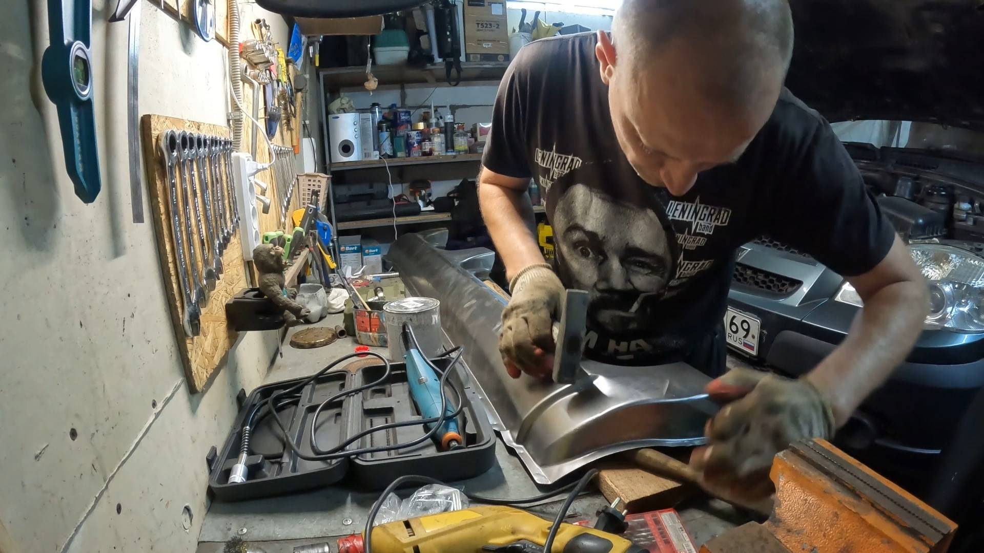 гараж. Замена порогов нива-шевроле