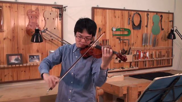 Wano Kosei plays the violin Stradivari model made by Kikuta Hiroshi 2R смотреть онлайн