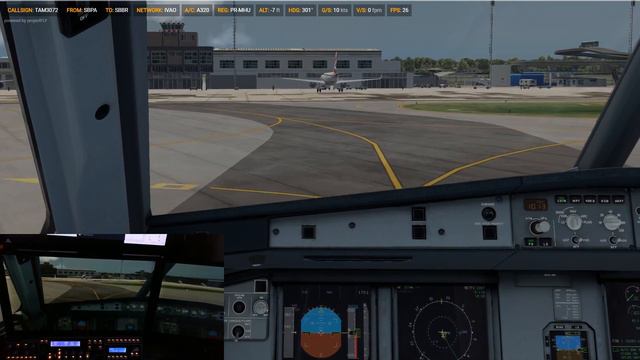 [X-Plane 11] ENG/PTB -  IVAO - Crowded Skies XIV | SBPA (Porto Alegre) ✈ SBBR (Brasília) | TAM3072