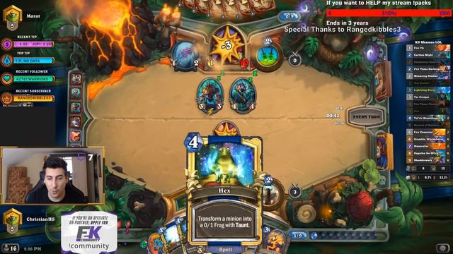 Hearthstone: 4 Hex I Guess Is Enough! Elemental Shudderwock Shaman смотреть онлайн