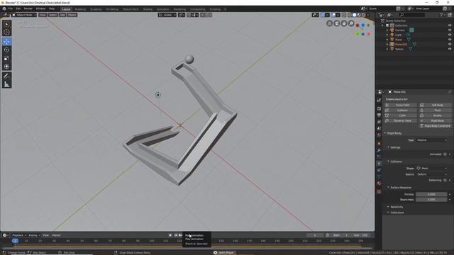 Blender - Rolling A Ball Down an Obstacle смотреть онлайн