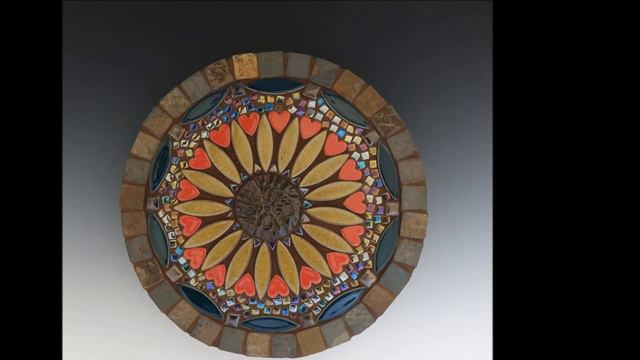 Slide Show of Mosaic Stepping Stones Designed and Created by Karen J Lauseng смотреть онлайн