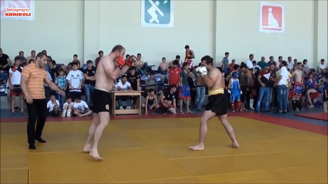 Khridoli fighter Baqar Bujaliani(Georgia) vs fighter from Azerbaijan.MMA tournament.-84kg.1/2final. смотреть онлайн
