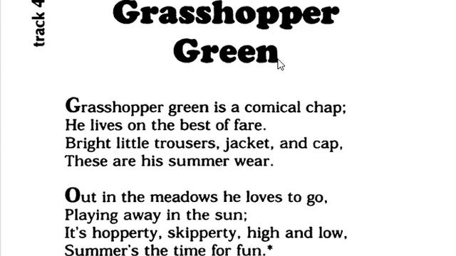 Grasshopper Green By Diana Hendry