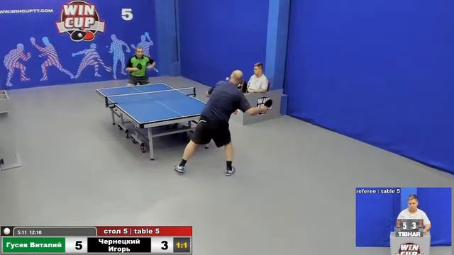 18:00 Гусев Виталий 3-2 Чернецкий Игорь стол 5 ЮГ-3 01.07.20 смотреть онлайн