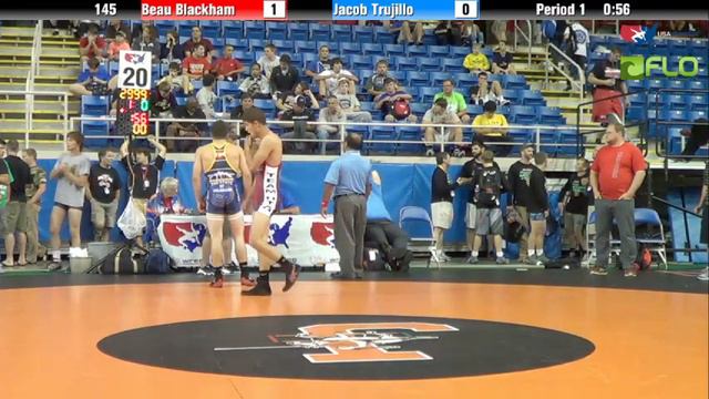 Junior 145 - Beau Blackham (Utah) vs. Jacob Trujillo (Colorado) смотреть онлайн