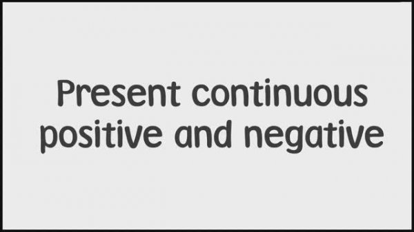 Harmonize Starter - Grammar: Present Continuous positive and negative (Unit 7)