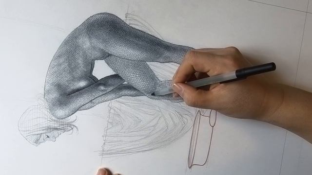 Frank Cho Drawing Demo - Drawing with a Ballpoint Pen смотреть онлайн