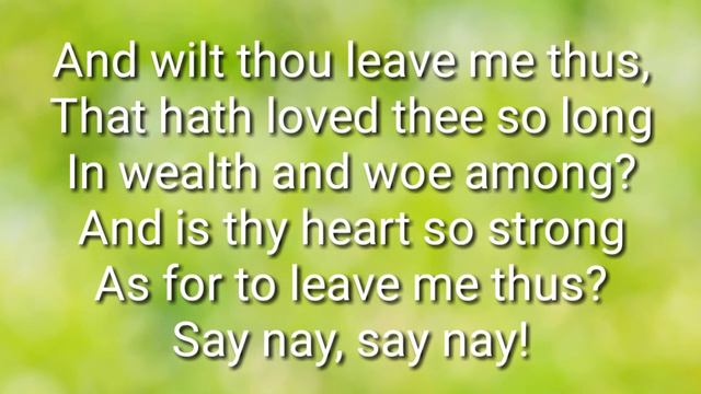 And Wilt thou leave me Thus? | Thomas Wyatt | Peacock Vol I | смотреть онлайн