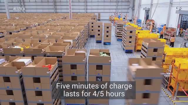 Автоматический склад с роботами Alibaba - логистика управления запасами на складе смотреть онлайн