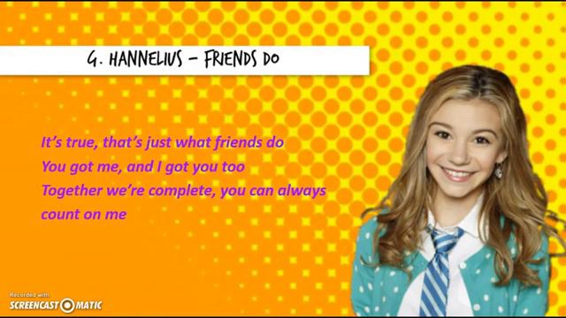 G. Hannelius - Friends Do (from "Dog With a Blog") [Lyrics Video] смотреть онлайн