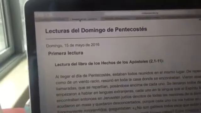 Misa De Pentecostes 2016 - Padre Ernesto Pérez Torres, Hospital HSS En New York