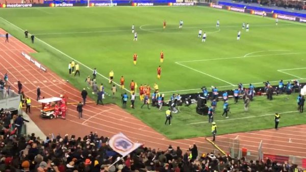 Roma - Porto 2-1 1goal live Zaniolo dalla curva