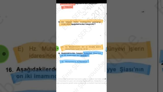 İSLAM MEZHEPLERİ TARİHİ ÇIKMIŞ ARA SINAV SORULARI (179 SORU)-İLAHİYAT ÇIKMIŞ SORULAR 📚 смотреть онлайн
