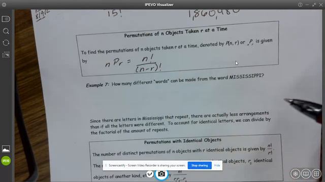 Algebra II- Probability - Permutations