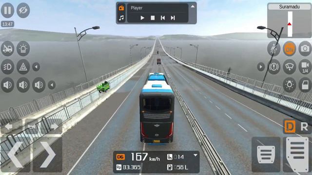 Wow 😮 180 km/h at the longest bridge in the world | Bus Simulator Indonesia | BUSSID gameplay andro смотреть онлайн