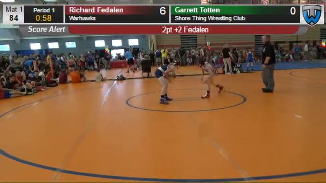 3066 Schoolboy 84 Richard Fedalen Warhawks Vs Garrett Totten Shore Thing Wrestling Club 4138575104