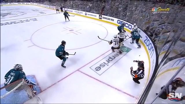 TEETH KNOCKED OUT !! Logan Couture Teeth Knocked Out High Stick By Marchessault San Jose Vegas