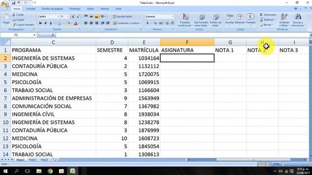 Vídeo Solución Taller 3  - Microsoft Excel - Digitación Y Formato