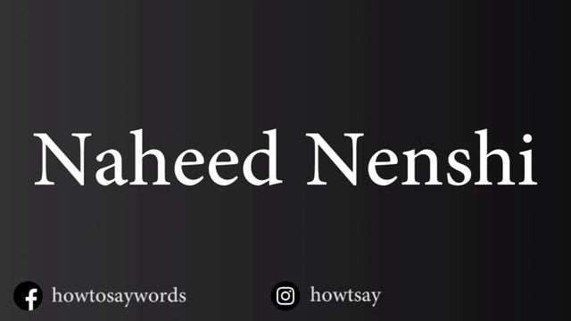 How To Pronounce Naheed Nenshi