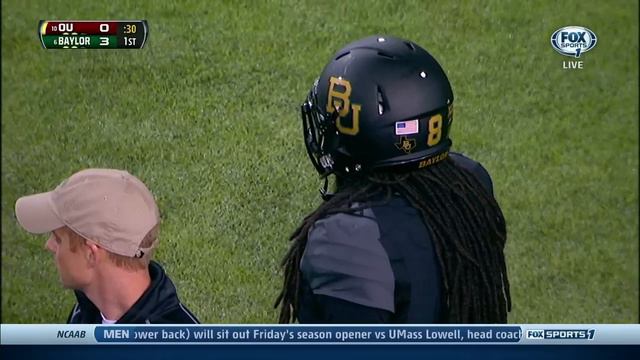 KJ morton hit on Oklahoma receiver sterling shepard смотреть онлайн