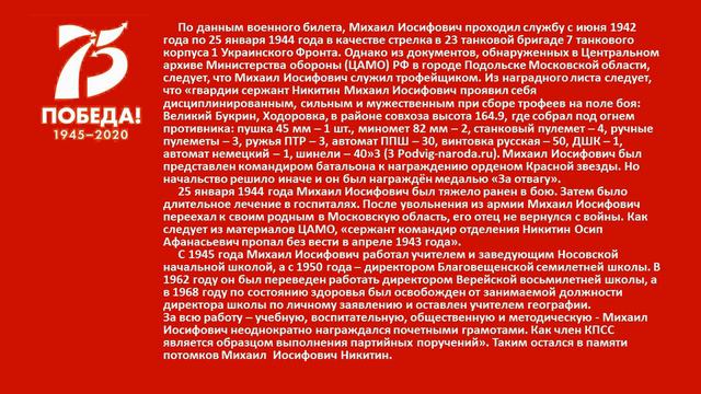 НИКИТИН МИХАИЛ ИОСИФОВИЧ смотреть онлайн