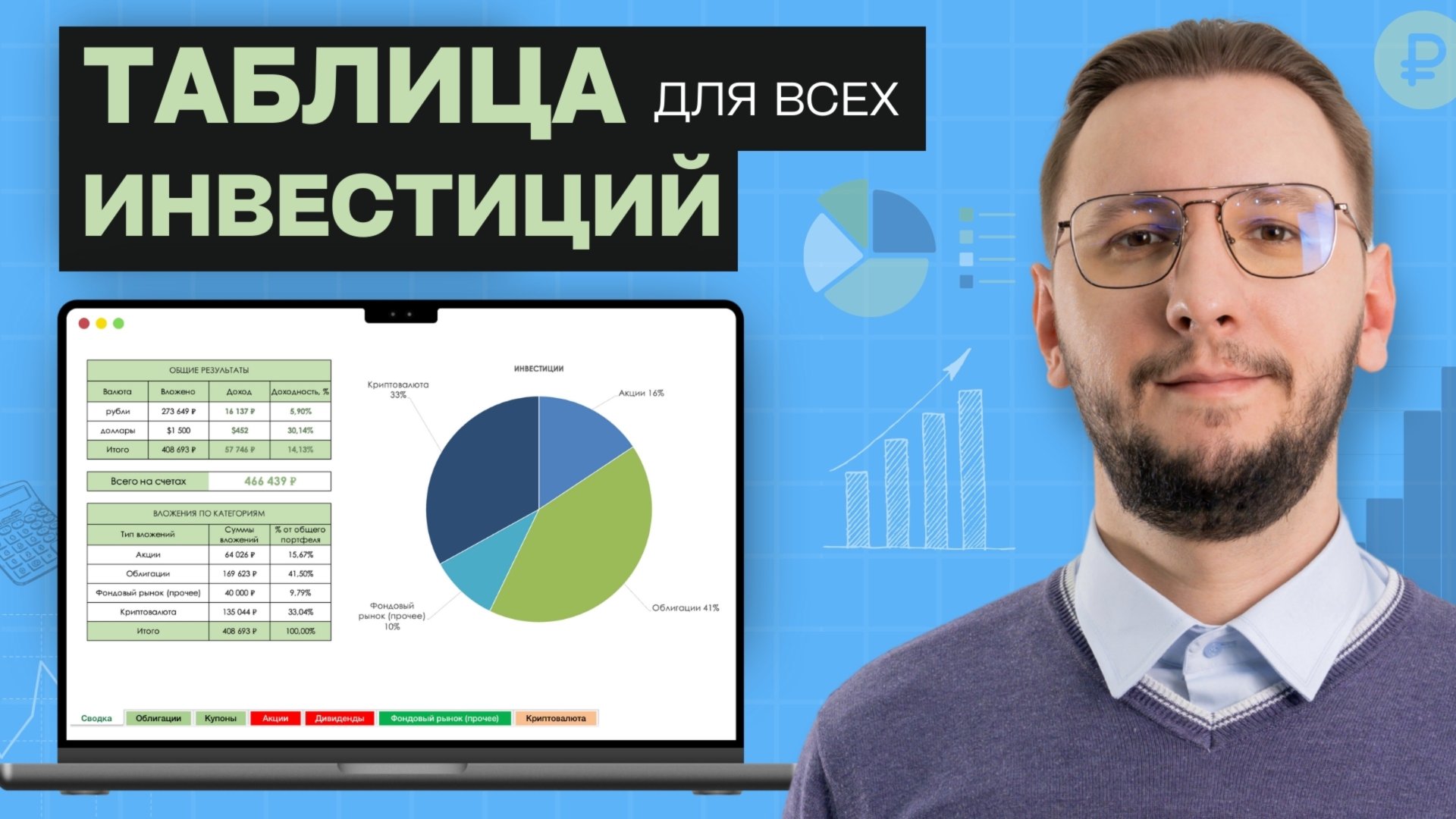 КАК вести учёт инвестиций: БЕСПЛАТНАЯ таблица для каждого смотреть онлайн