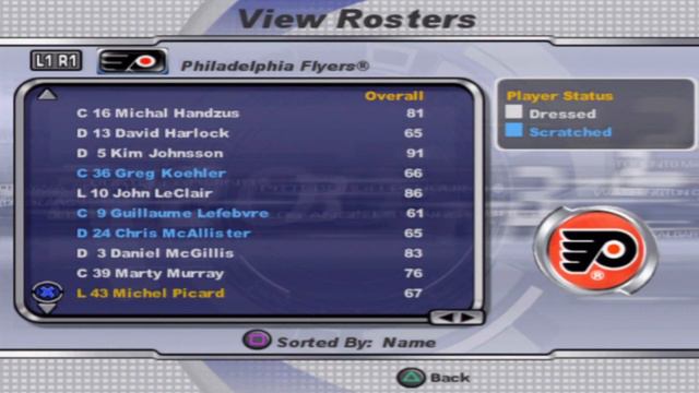 NHL 2003 Philadelphia Flyers Overall Player Ratings смотреть онлайн