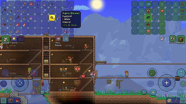 Terraria 1.3 Mobile - Rushando Com Mago Pt3 - Boss Brain Of Cthulhu E Skeletron.