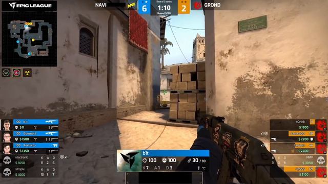 NAVI vs GROND. Map-2 Mirage. EPIC CIS League Spring 2021 смотреть онлайн