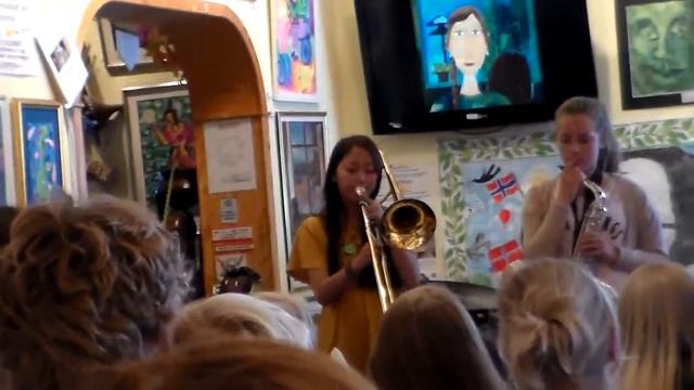 Barnekunstmuseet i Oslo Jazz festival 2014 Maja Kemp trummor Ingrid Rise Saxofon смотреть онлайн