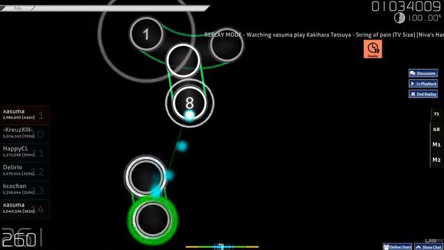 Osu! - Kakihara Tetsuya - String of Pain (TV Size)[Niva's Hard][DT][by xasuma] смотреть онлайн