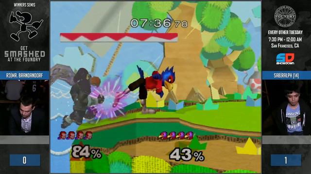 Get Smashed at the Foundry #96 - Winner Semis: R3|Mr. Brandandorf (Ganondorf) vs SAB|Ralph (Fox) смотреть онлайн