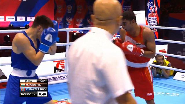 Round Of 16 (63kg) KAUSHIK Manish (IND) Vs BAATARSUKH Chinzorig (MGL) /AIBA World 2019