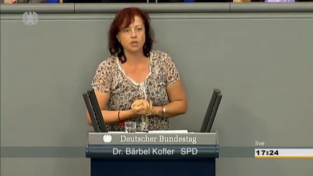 122. Sitzung vom 06.09.2011 Bärbel Kofler Rede: Einzelplan 16 Haushaltsberatungen смотреть онлайн