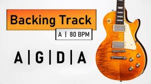 Southern Rock BACKING TRACK in A - 80 BPM - A G D A - Guitar Backing Track
