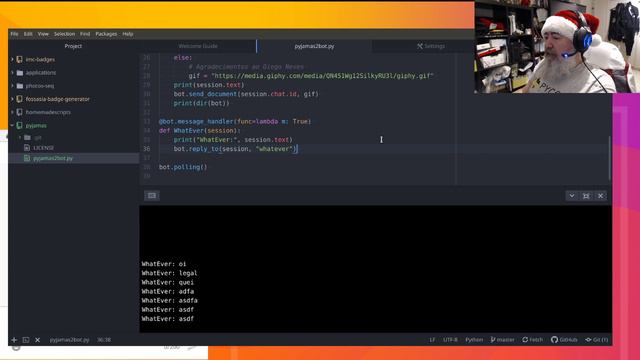 Criando um bot de telegram usando python смотреть онлайн
