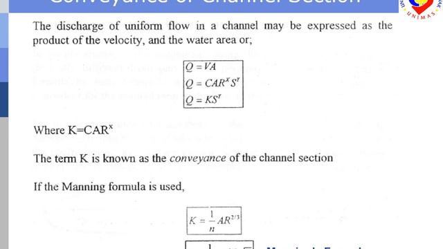 KNS2153 Hydraulics Uniform flow in Open Channels part 1 смотреть онлайн