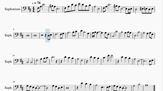 Euphonium Sheet Music: How to play Aerith's Theme (Final Fantasy 7) by Nobuo Uematsu смотреть онлайн