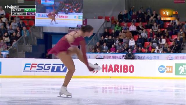 Nicole SCHOTT. GP France 2019, FS смотреть онлайн